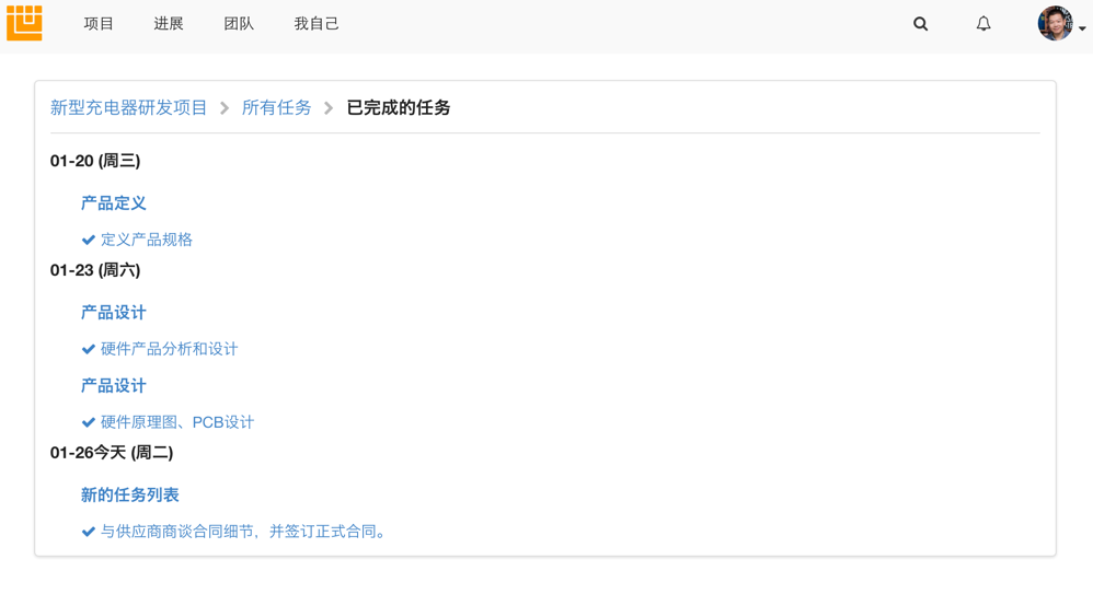 所有已完成任务